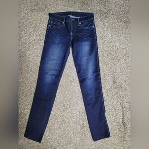 Women's Dark Blue Jeans EXPRESS JEGGINGS SIZE 0 FIT LIKE A SIZE 24/25